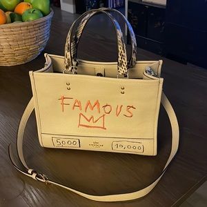 NWT Coach Jean-Michel Basquiat Famous Print Dempsey Carryall Bag C5660 Ivory